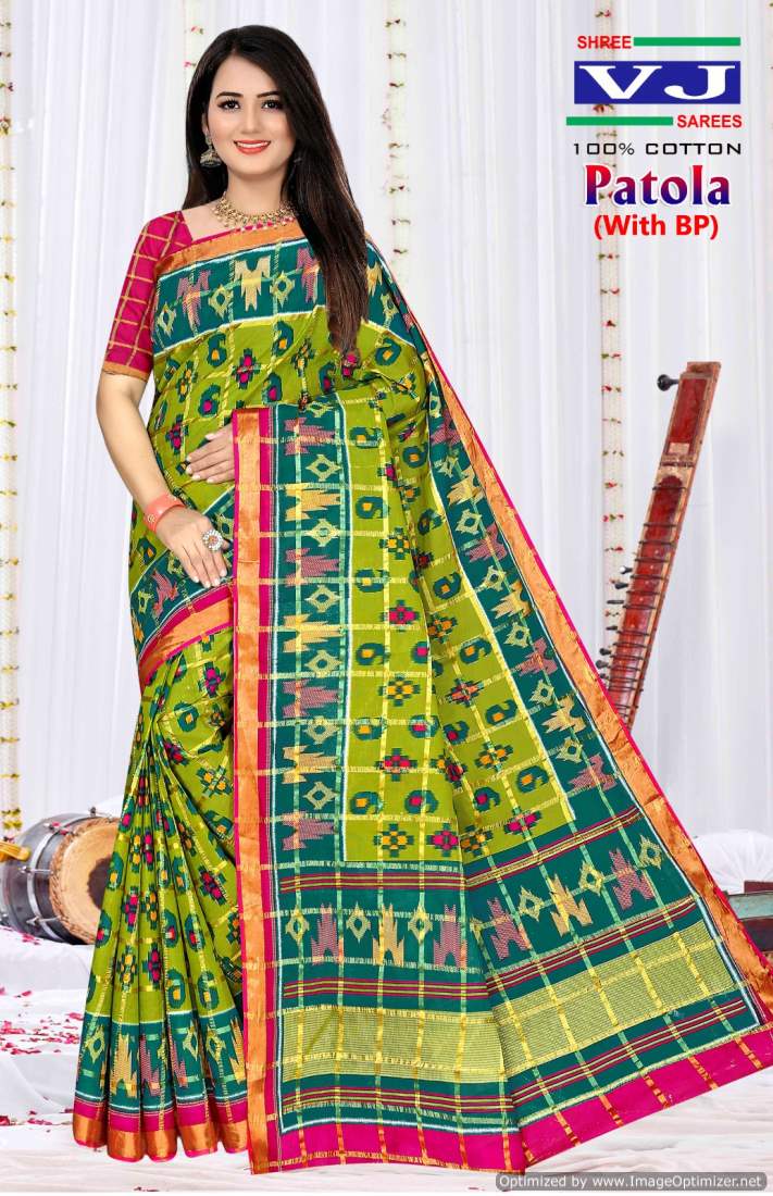 Shree Vj Patola Printed Cotton Daily Wear Sarees Wholesale Suppliers In Mumbai
